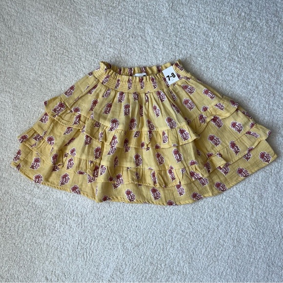 Cotton On Kids Girls Floral Print Tiered Ruffle Skirt - Size 7-8 - Picture 1 of 5